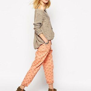 ROSE GOLD GEOMETRIC FREE PEOPLE LOUNGE PANTS